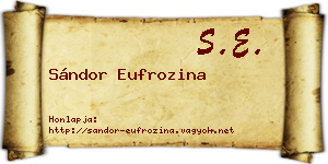 Sándor Eufrozina névjegykártya